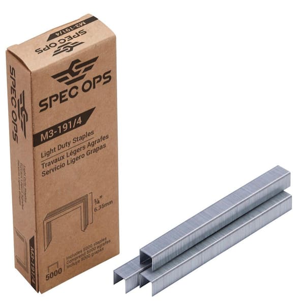 1/4 in. Galvanized Steel Light-Duty Staples for M3 Plier Stapler, 5,000 Count