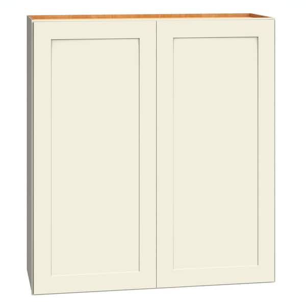 QuickShip Cottage 33 in. W x 12 in. D x 36 in. H Assembled Plywood Shaker Wall Kitchen Cabinet in Starlight