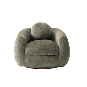 Tribeca Modern Olive Green Chenille Upholstered Accent Arm Chair