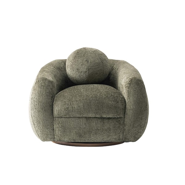 Manhattan Comfort Tribeca Modern Olive Green Chenille Upholstered Accent Arm Chair