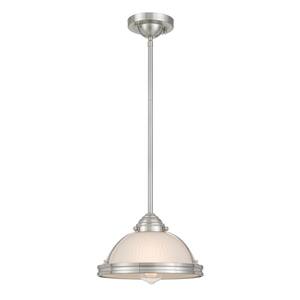 Lavery 10.75 in. x 10.75 in. x 6.63 in. 1-Light Brushed Nickel Pendant