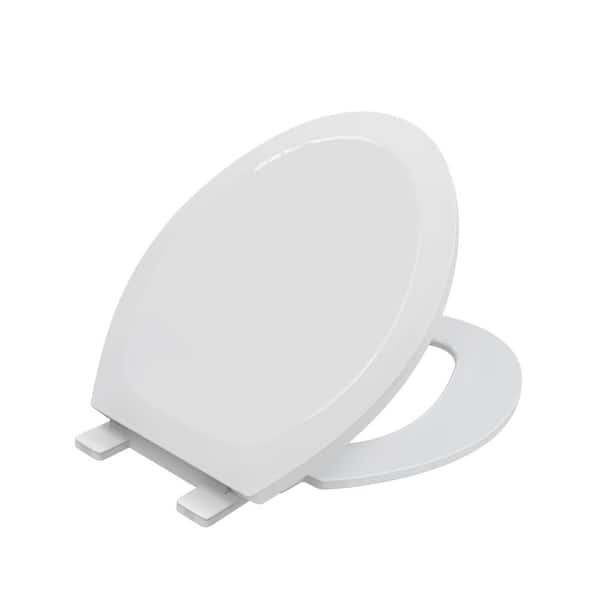 Swiss Madison Elongated Closed Front Toilet Seat in Glossy White