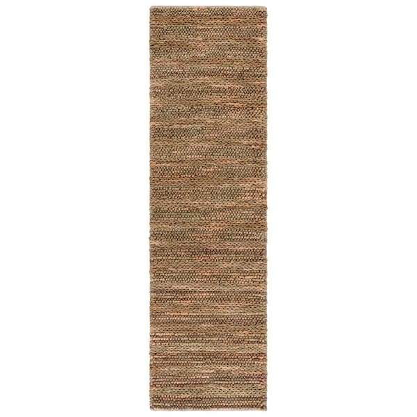 Natural Fiber Couture 2 ft. x 8 ft. Green/Natural Abstract Runner Rug