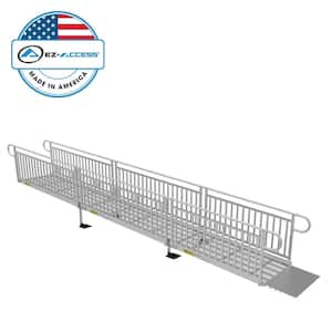 PATHWAY 3G 22 ft. Wheelchair Ramp Kit with Expanded Metal Surface and Vertical Picket Handrails