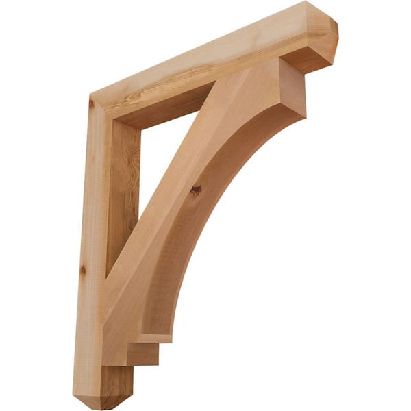 Ekena Millwork 3.5 in. x 32 in. x 28 in. Western Red Cedar Imperial Craftsman Smooth Bracket
