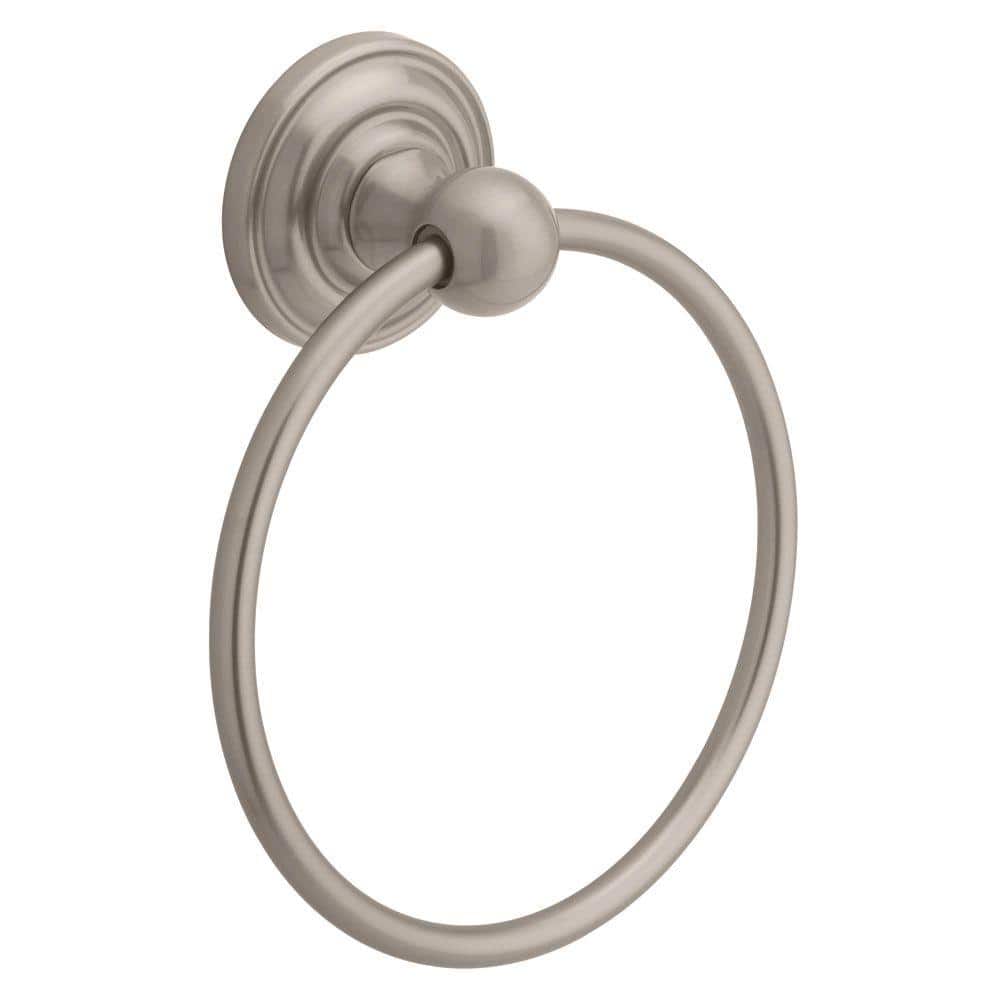 Delta Greenwich Towel Ring in SpotShield Brushed Nickel 138274 - The Home  Depot