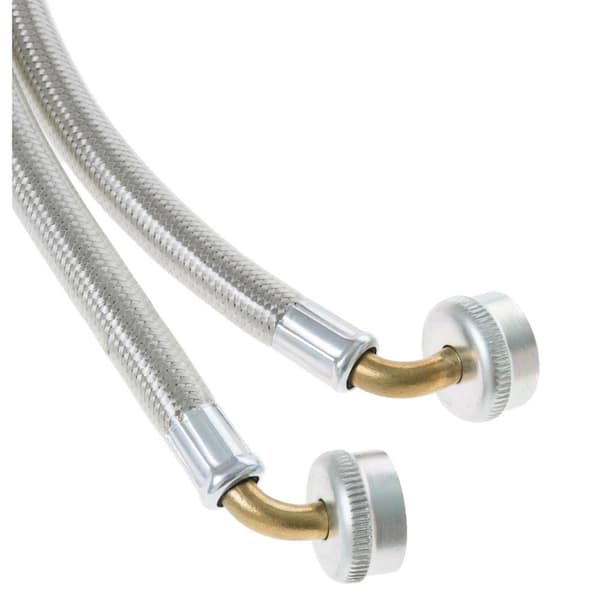 1 pair GE Washing Machine Hoses 4 ' length 1/2 " ID hose WH41X58 new faucet ends 