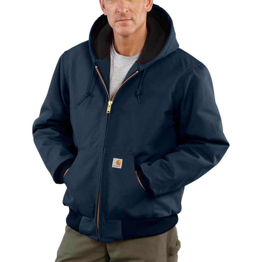 Carhartt Men'S 3 XLT Dark Navy Cotton Quilted Flannel Lined