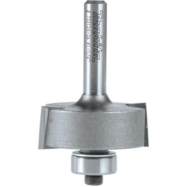 Makita 3/8 in. Carbide-Tipped Rabbet 2-Flute Router Bit with 1/4 in. Shank