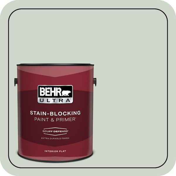 BEHR ULTRA 1 gal. #ICC-48 Aspen Mist Extra Durable Flat Interior Paint & Primer