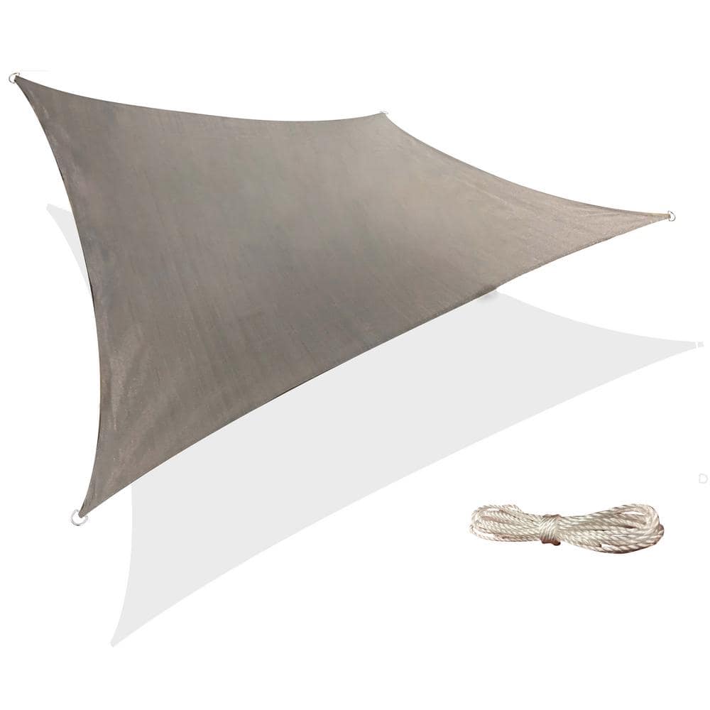 Graphite Grey 12' x 12' Square UV Blocking Sun Shade Sail