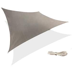 Backyard Expressions 12 ft. x 12 ft. Grey Square Shade Sail with Tie Ropes