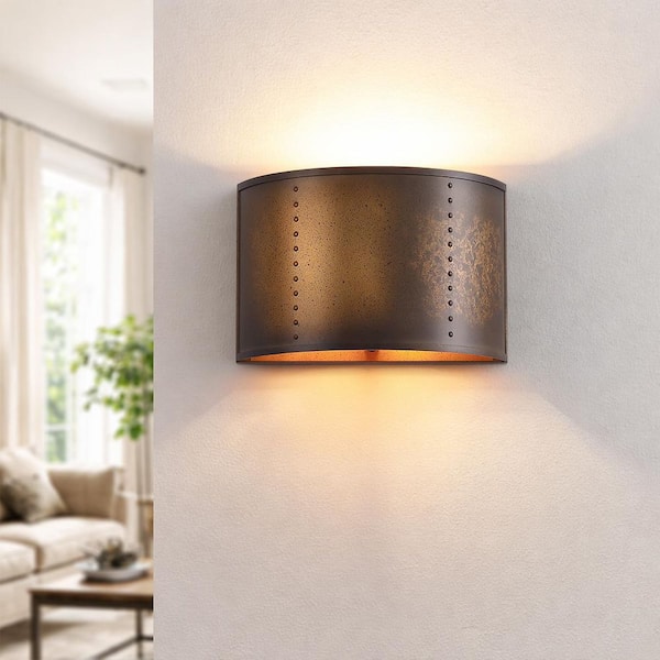 Trent 12 in. 1-Light Antique Bronze Vanity Light