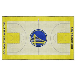Golden State Warriors Yellow 6 ft. x 10 ft. Plush Area Rug