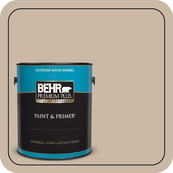 BEHR PREMIUM PLUS 1 gal. Home Decorators Collection #HDC-SM16-09 Sail Grey Satin Enamel Exterior Paint & Primer