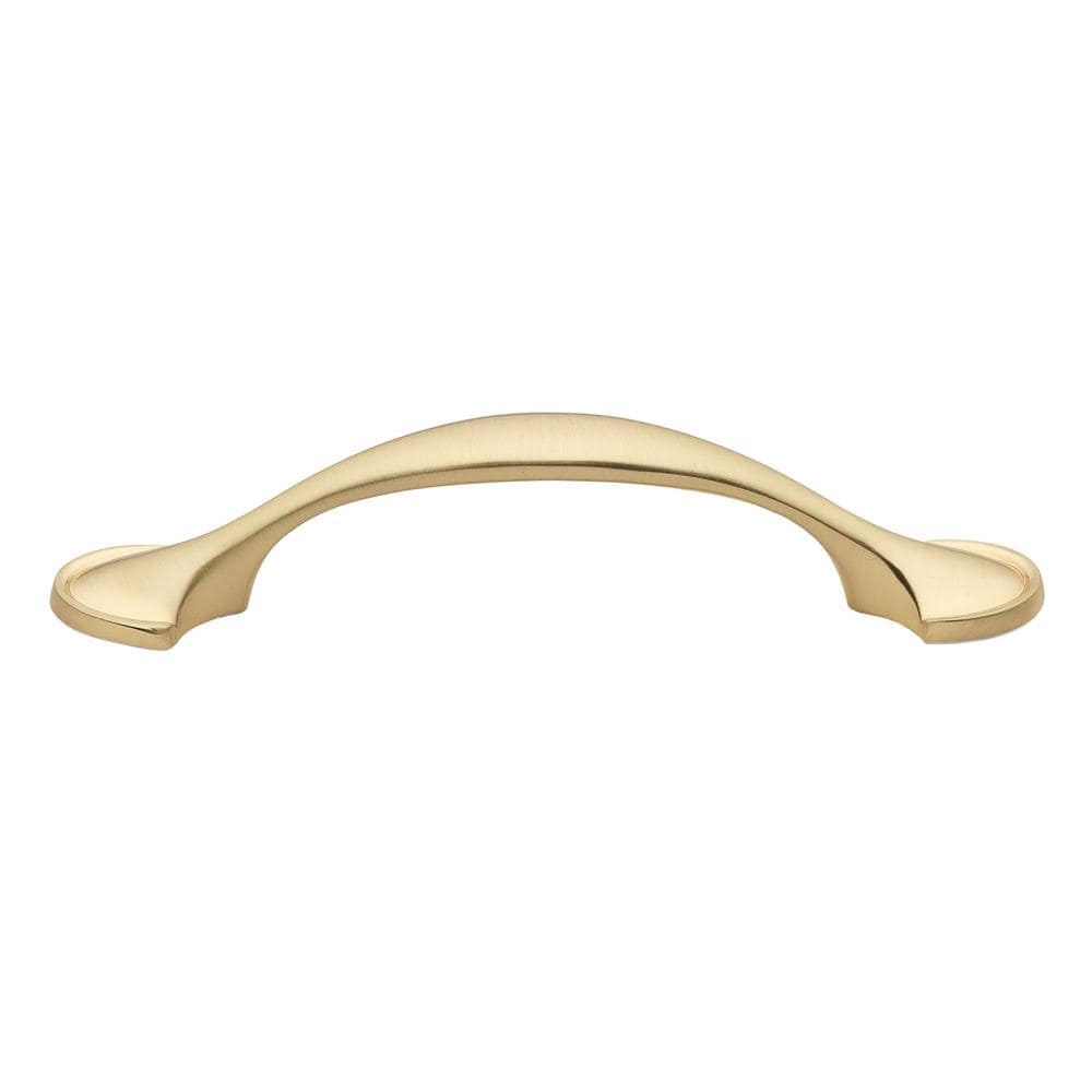 Gold Brushed Arch Cabinet Pull with Mounting Hardware