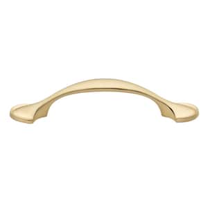 3 in. (76.2 mm) Center-to-Center Champagne Gold Arch Shovel Edge Bar Pulls (10-Pack )