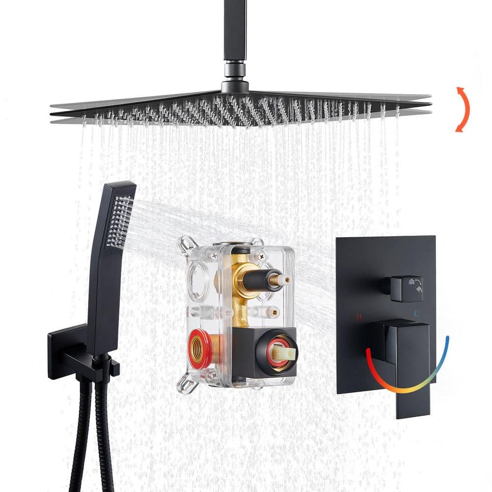 Heemli Rain Single Handle 1-Spray Shower Faucet 2.5 GPM 10 in. with ...