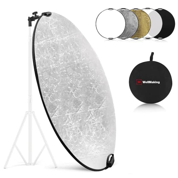 BIBIVIS 32 in. Multifunctional 5-in-1 Portable Reflector Set with Storage Bag and Tilting Stand Adapter