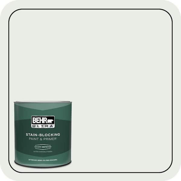 BEHR ULTRA 1 qt. #N410-1 Silence Extra Durable Semi-Gloss Enamel Interior Paint & Primer