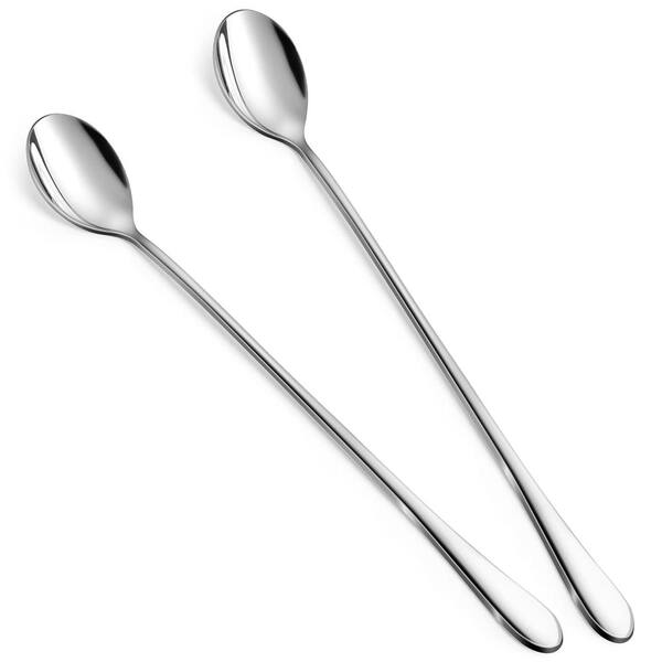 Nine Inch Stainless Steel Long Coffee Spoon for Coffee Bar and Stirring 9 in Flatware Single Pieces Set