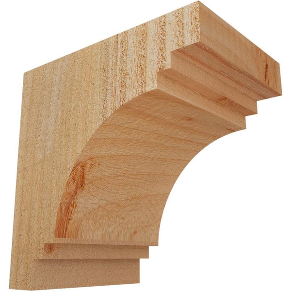Ekena Millwork 4 in. x 6 in. x 6 in. Douglas Fir Pescadero Rough Sawn Corbel