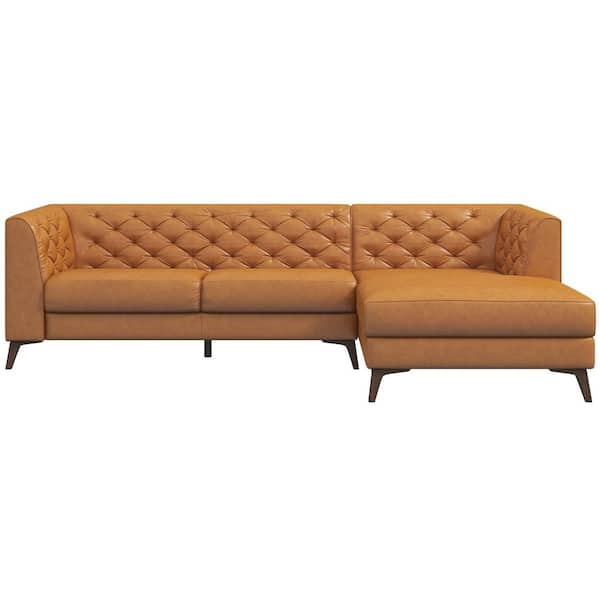 DFS ;leather corner sofa + ottoman, € 1,750