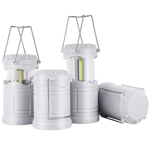 White Battery Powered Portable Collapsible Hanging Night Light