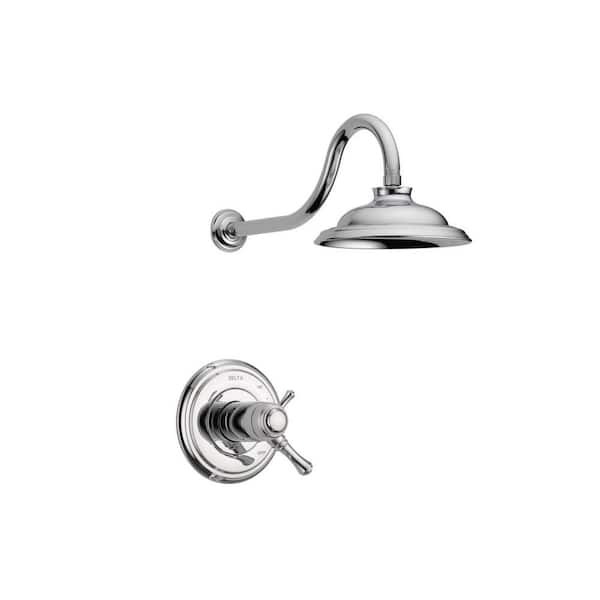 Delta Cassidy TempAssure 17T 1-Handle Shower Faucet Trim Kit in Chrome with H2Okinetic (Valve Not Included)