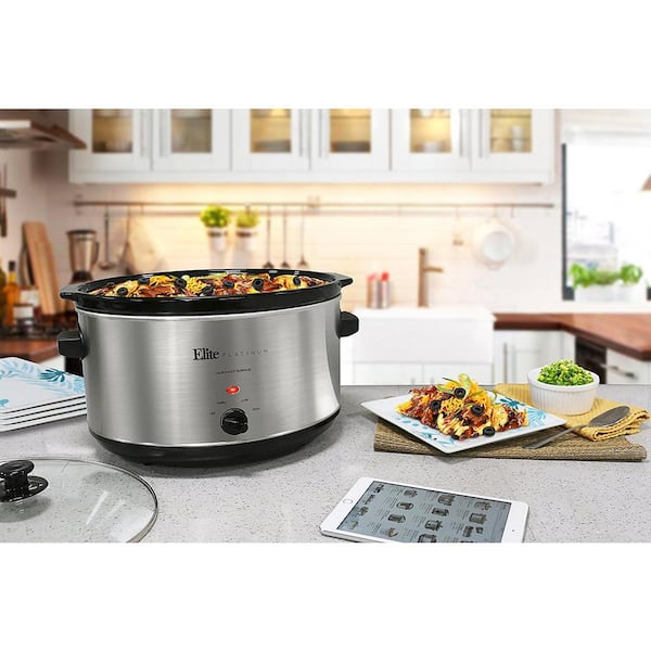 CROCK-POT 3040-BC Stainless Steel 4-Quart Round-Shaped Manual Slow Cooker 