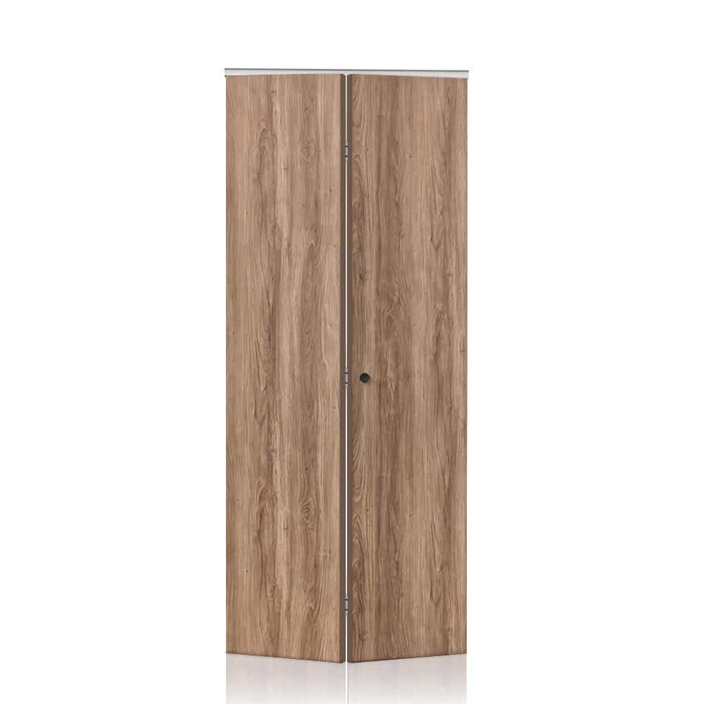 CALHOME 36 in. x 82 in. x 3/4 in. Solid Core Light Walnut