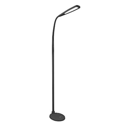 OttLite 49 in. to 71 in. Black Natural Daylight LED Flex Floor Lamp  P93G59-FFP - The Home Depot