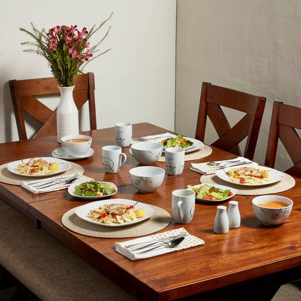 Tabletops Gallery Ginevra – Set Da Tavola 16 Pezzi In Gres Porcellanato Per 4 Persone