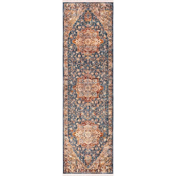 Livabliss Vincent Burnt Orange 3 ft. x 9 ft. Traditional Indoor Area Rug
