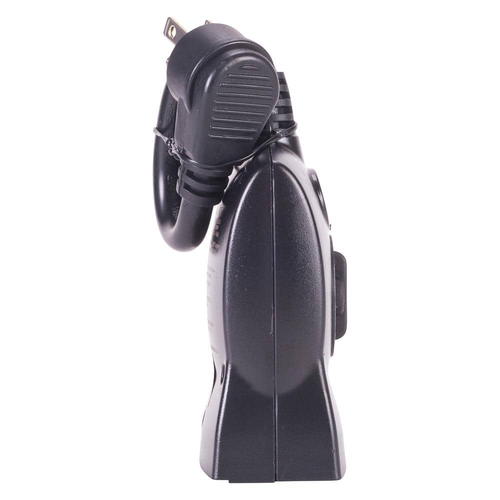 Black Outdoor Digital Plug-In Timer with Photocell Control