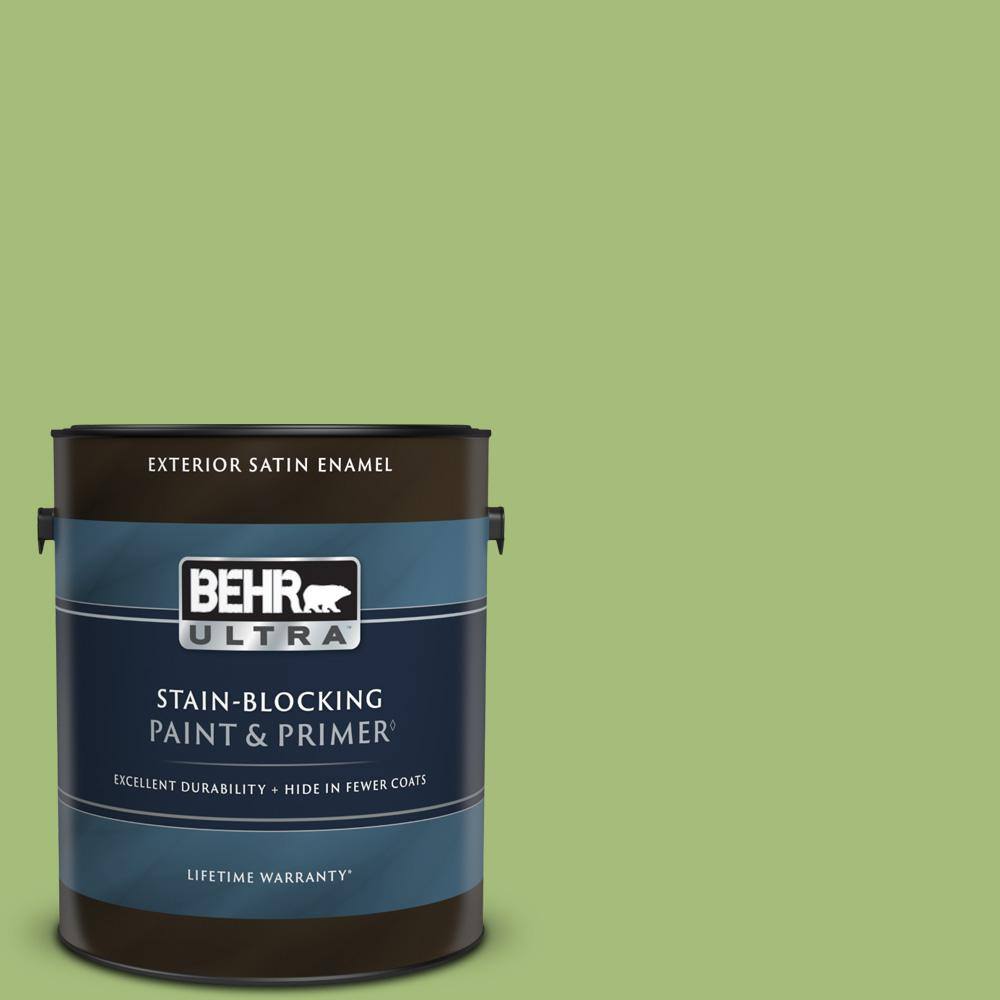 BEHR ULTRA 1 gal. P3705 Lazy Caterpillar Satin Enamel Exterior Paint