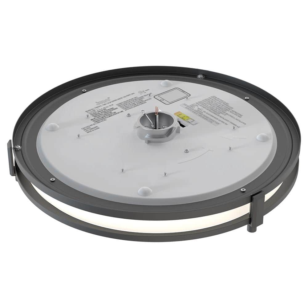 Matte Black Round LED Flush Mount Ceiling Light