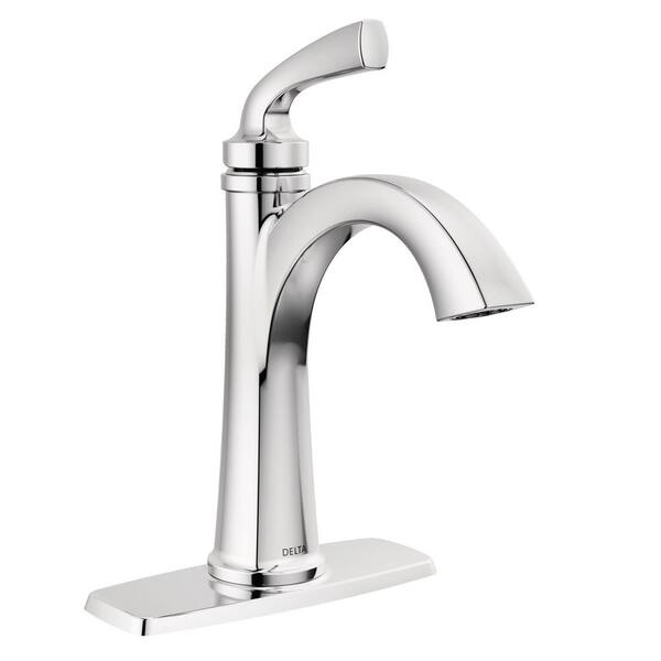 Delta Geist 4 in. Centerset 1Handle Bathroom Faucet in Polished Chrome