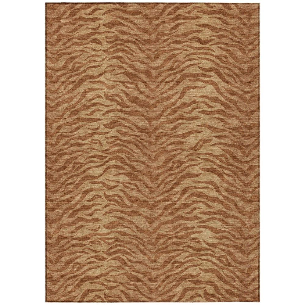 Chantille Machine Washable Indoor/Outdoor Abstract ACN2925 Paprika 3 ft. x 5 ft. Area Rug price history on PriceWatchPro
