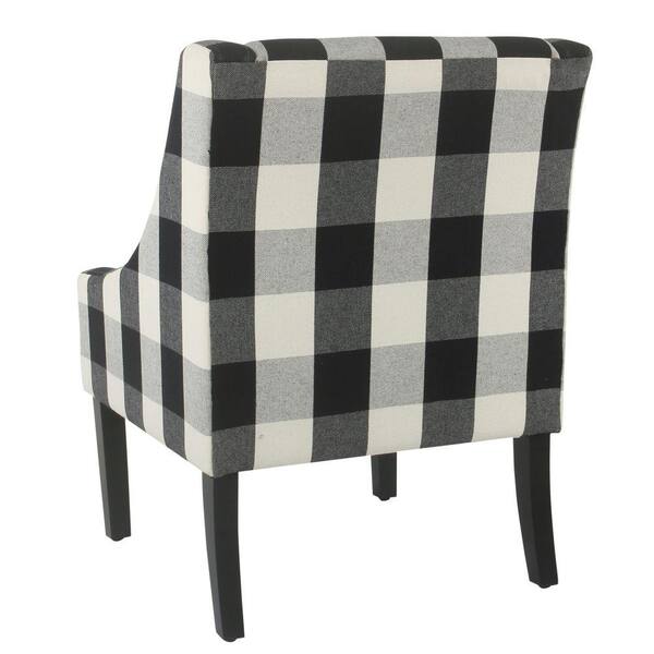 Black and white buffalo deals plaid accent chair