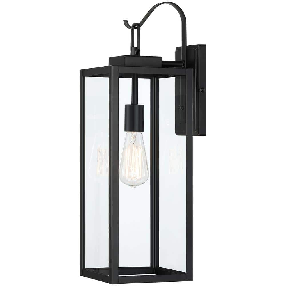 Pia Ricco 1-Light Black Outdoor Wall Lantern E26 Base Max 60-Watt (4-Pack)