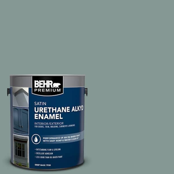 BEHR PREMIUM 1 gal. #T18-15 In The Moment Urethane Alkyd Satin Enamel Interior/Exterior Paint