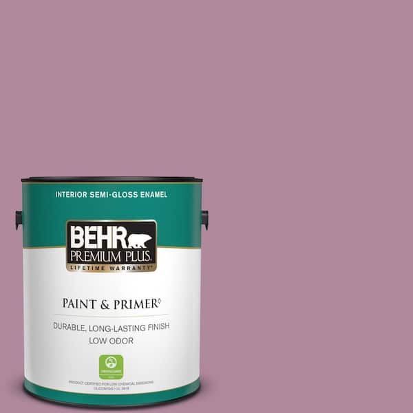 BEHR PREMIUM PLUS 1 gal. #690D-5 Winsome Rose Semi-Gloss Enamel Low Odor Interior Paint & Primer