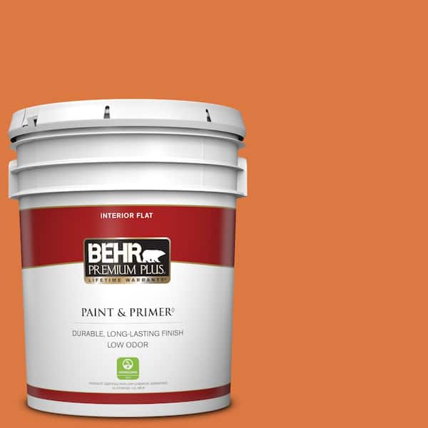 BEHR PREMIUM PLUS 5 gal. #P210-7 Japanese Koi Flat Low Odor Interior Paint & Primer