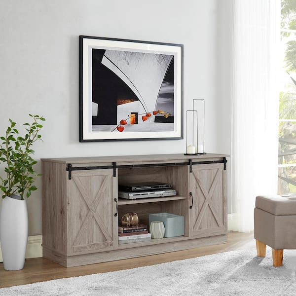 77 in. Modern TV Stand Storage Cabinet Media Console Table Entertainme