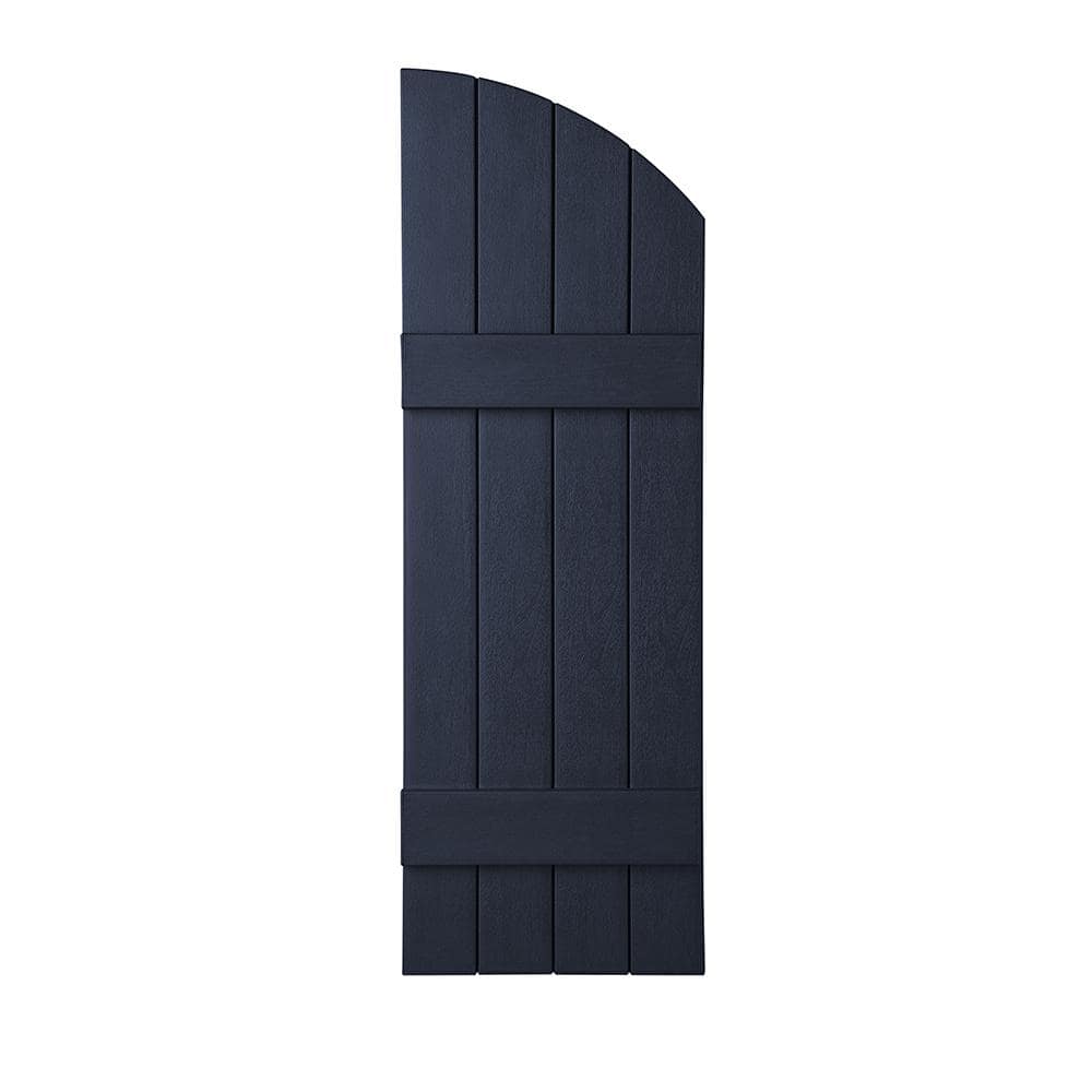 15 in. x 41 in. Polypropylene Plastic 4-Board Closed Arch Top Board and Batten Shutters Pair in Dark Navy price history on PriceWatchPro