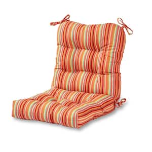 Watermelon Stripe Outdoor Dining Chair Cushion