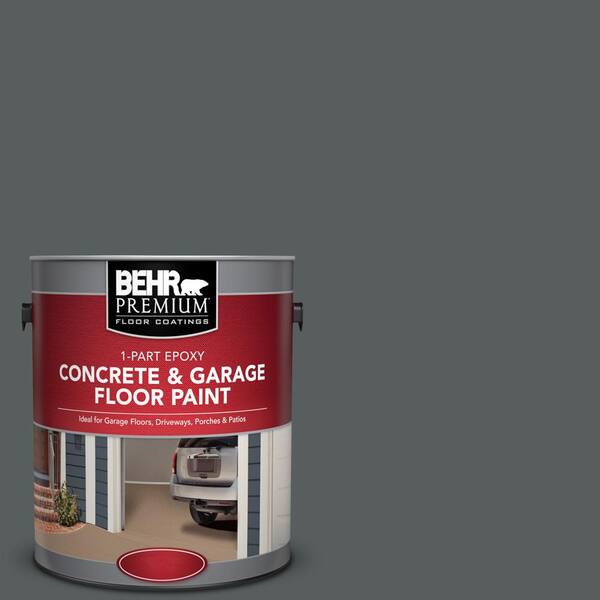 BEHR Premium 1 gal. #N500-6 Graphic Charcoal 1-Part Epoxy Satin Interior/Exterior Concrete and Garage Floor Paint