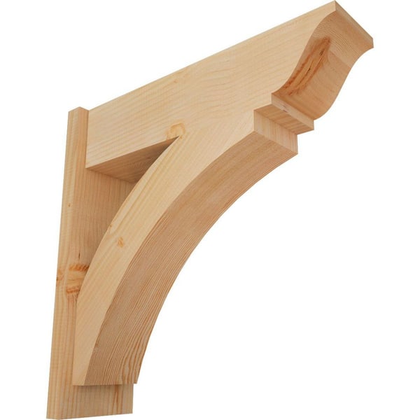 Ekena Millwork 8 in. x 26 in. x 26 in. Thorton Traditional Smooth Douglas Fir Outlooker