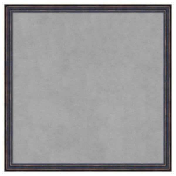Amanti Art Dark Bronze Scoop 22 in. x 22 in. Framed Magnetic Board